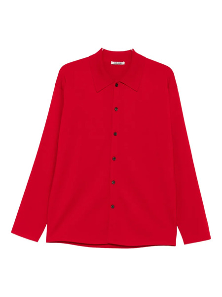  Auralee Knitted Cardigan - Red 