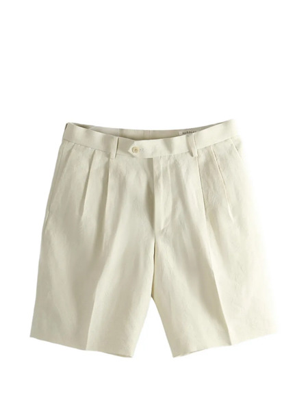  Auralee Pleated Chino Shorts - Neutrals 