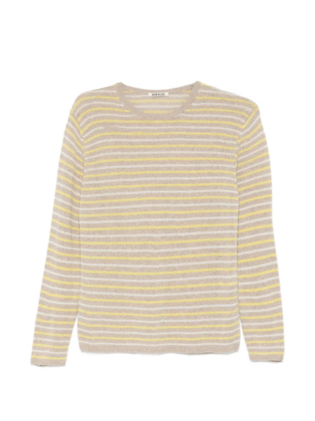  Auralee Striped Cashmere Sweater - Neutrals 