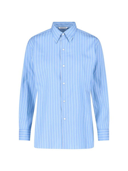  Auralee Striped Shirt - Blue 