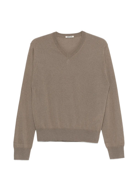  Auralee V-neck Sweater - Brown 