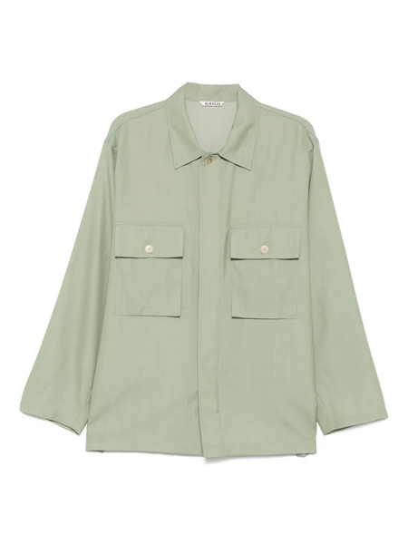  Auralee Wool Shirt - Green 