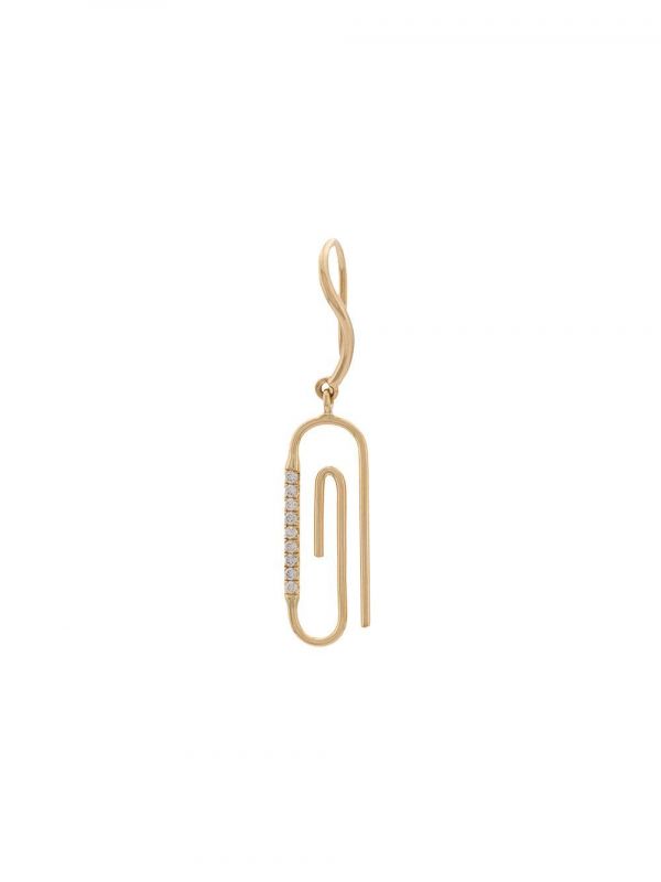  Aurelie Bidermann 18kt Gold Paper Clip Earring - Metallic 
