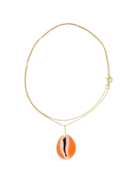  Aurelie Bidermann Merco Shell-pendant Necklace - Gold 