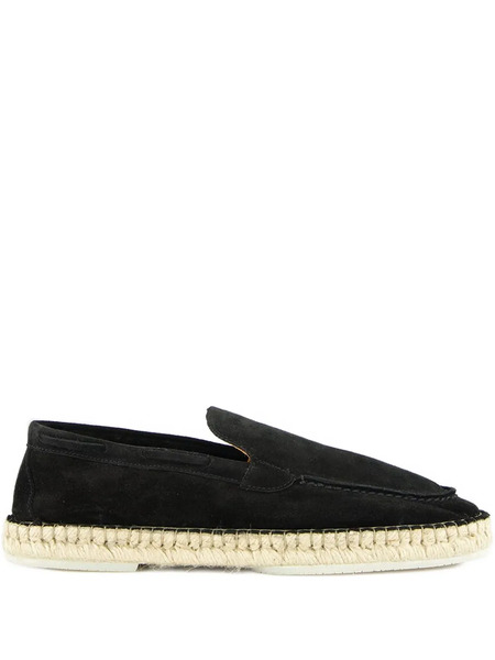  Aurélien Beachside Loafers Suede Espadrilles - Black 