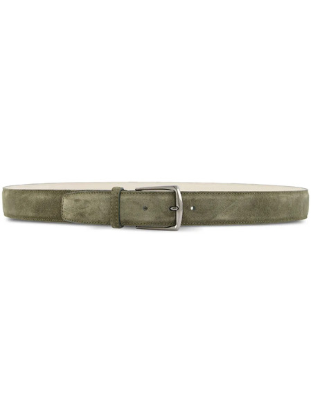  Aurélien Buckled Suede Belt - Green 