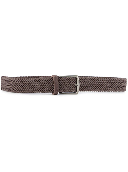  Aurélien Interwoven Suede Belt - Brown 