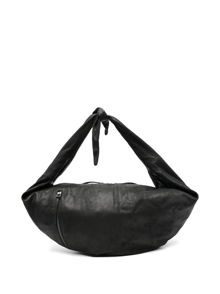  Autentica 504 Knot Zip Leather Backpack - Black 