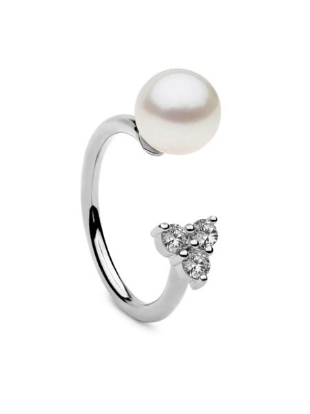 Autore Moda Saskia Pearl-embellished Ring - Silver 