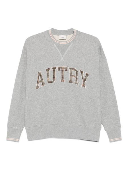  Autry Check-pattern Embroidered Sweatshirt - Grey 