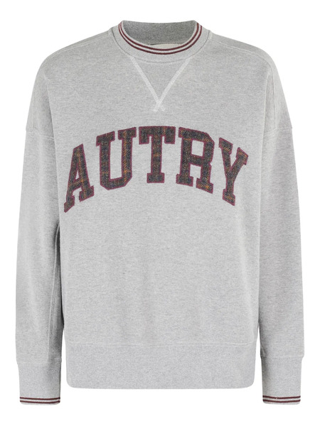  Autry Embroidered-logo Crew-neck Sweatshirt - Grey 