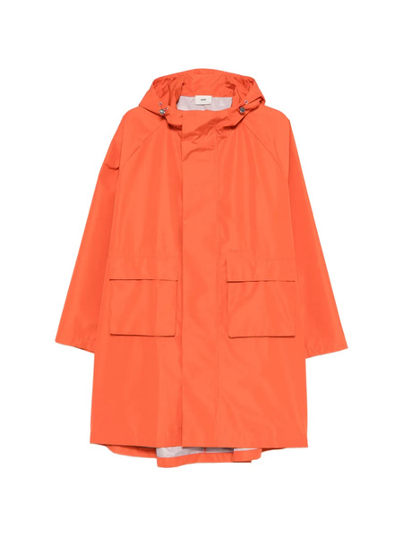  Autry Flap-pocket Hooded Coat - Orange 