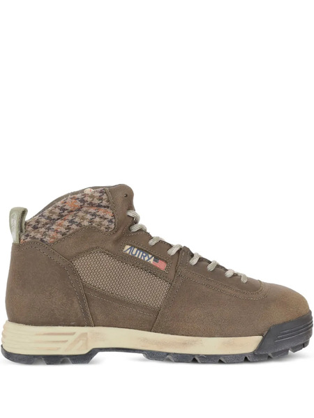  Autry Houndstooth Panel Boots - Neutrals 