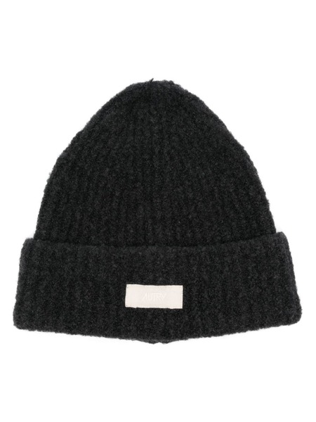  Autry Logo-patch Beanie Hat - Grey 