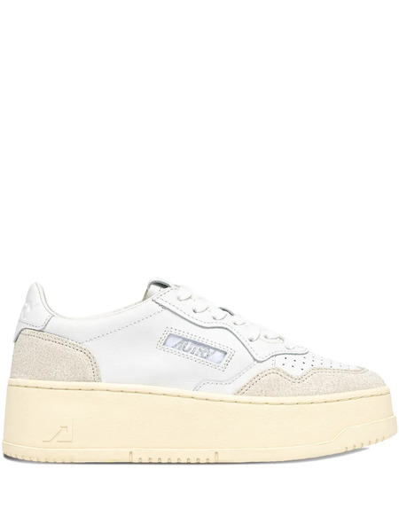  Autry Platform Low Leather Sneakers - White 