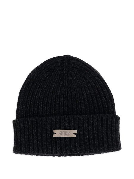  Autry Ribbed Beanie - Black 