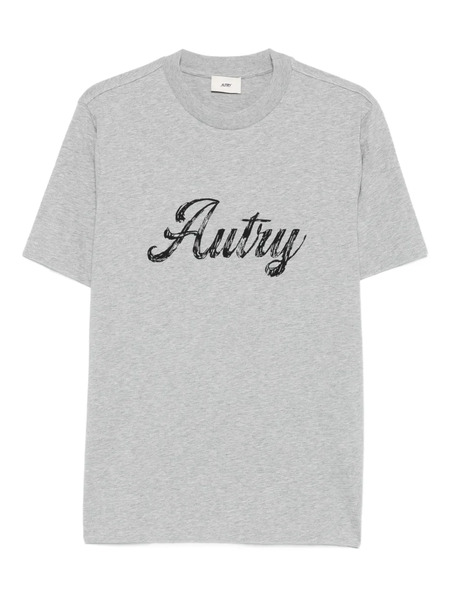  Autry Script-logo Cotton T-shirt - Grey 