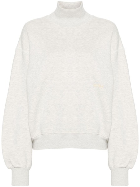  Autry Turtle-neck Jersey Sweatshirt - Neutrals 