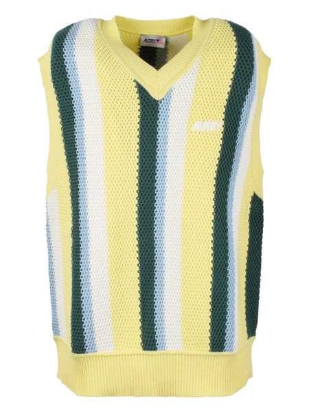  Autry V-neck Knitted Vest - Yellow 