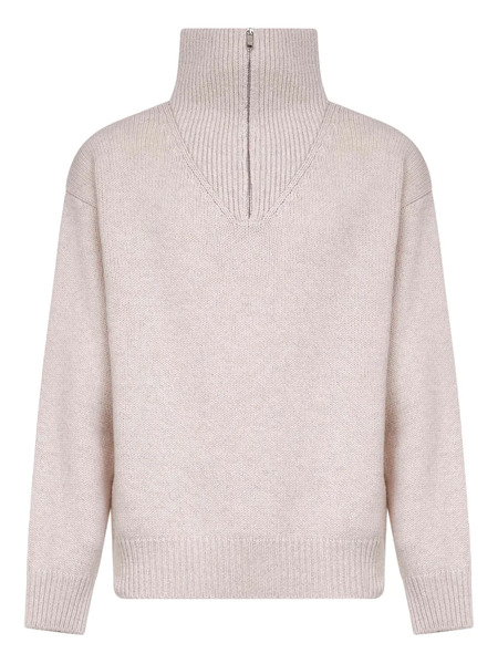  Autry Zip-neck Sweater - Neutrals 