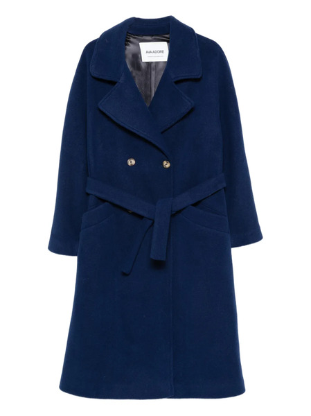  Ava Adore Berlin Belted Double-breasted Coat - Blue 
