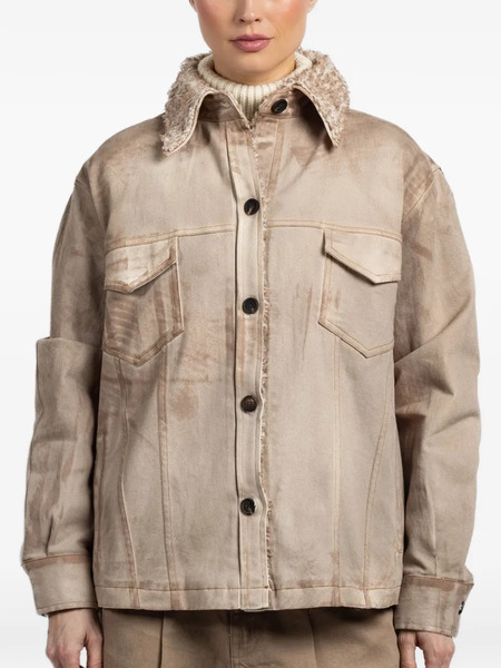  Avant Toi Collared Pocket Jacket - Neutrals 