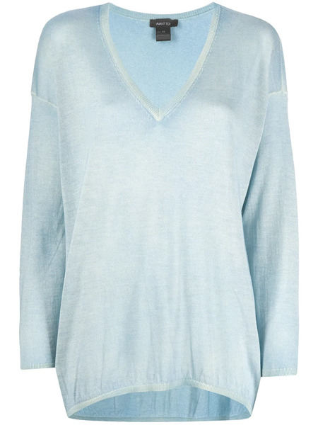  Avant Toi Fine Knit Jumper - Blue 