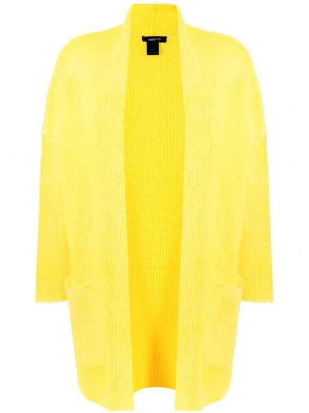  Avant Toi Open Front Knit Jacket - Yellow 