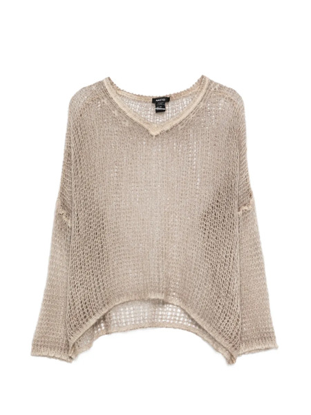  Avant Toi V-neck Open-work Sweater - Neutrals 