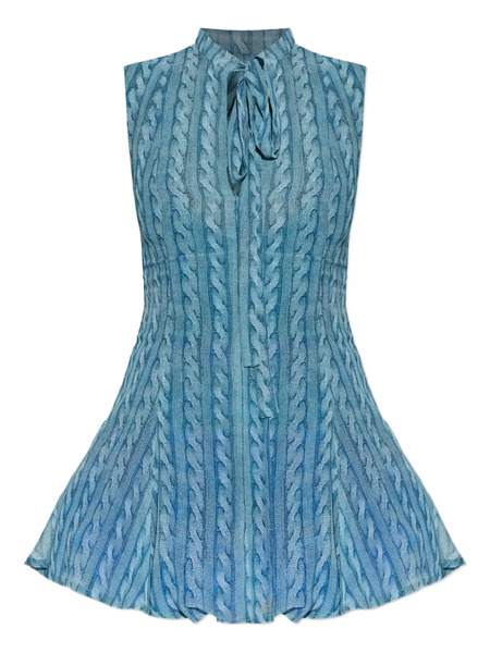  Avavav Cable-print Minidress - Blue 