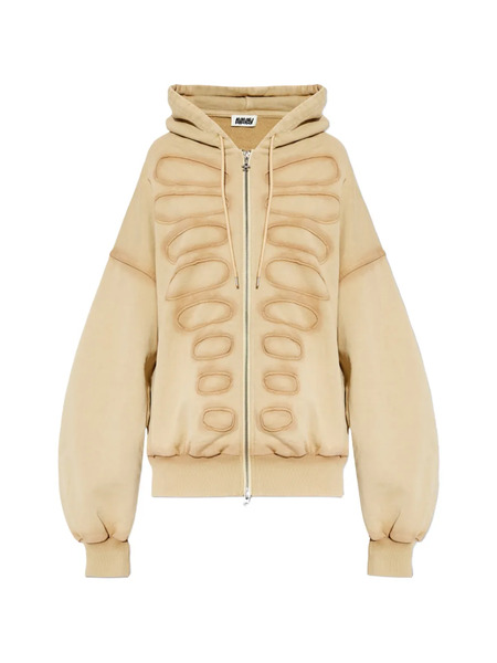  Avavav Hooded Zip Sweater - Neutrals 