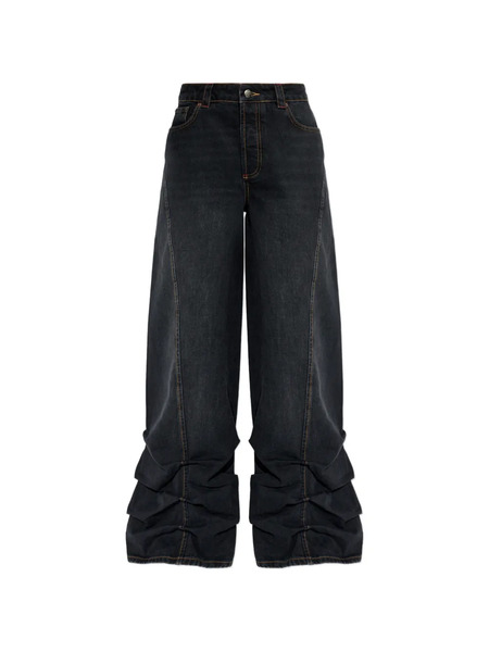  Avavav Ruched Straight Jeans - Black 