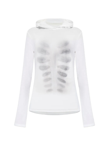 Avavav Skeleton Hooded Top - White 