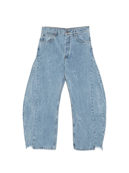  A.w.a.k.e. Mode Acid Wash Frayed Jeans - Blue 