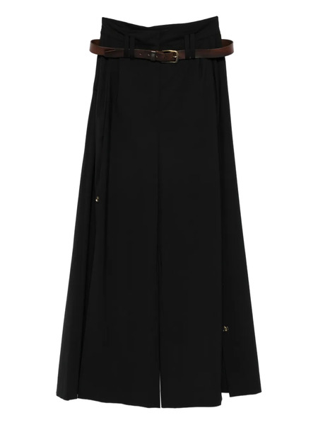  A.w.a.k.e. Mode Belted Side-split Trousers - Black 
