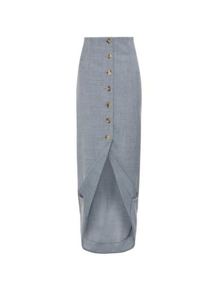  A.w.a.k.e. Mode Button Tailored Skirt - Grey 