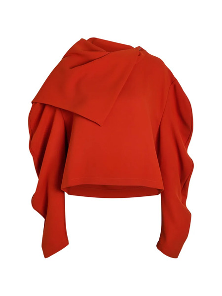  A.w.a.k.e. Mode Draped Blouse - Orange 