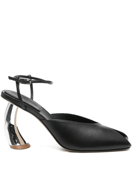 A.w.a.k.e. Mode 100mm Curved-heel Open-toe Mules - Black 