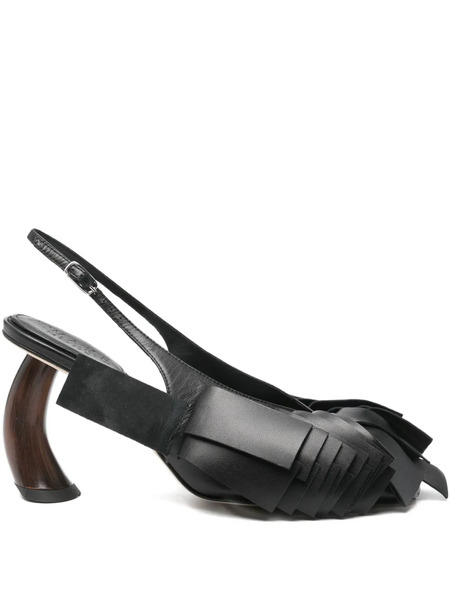  A.w.a.k.e. Mode 80mm Draped Slingback Pumps - Black 