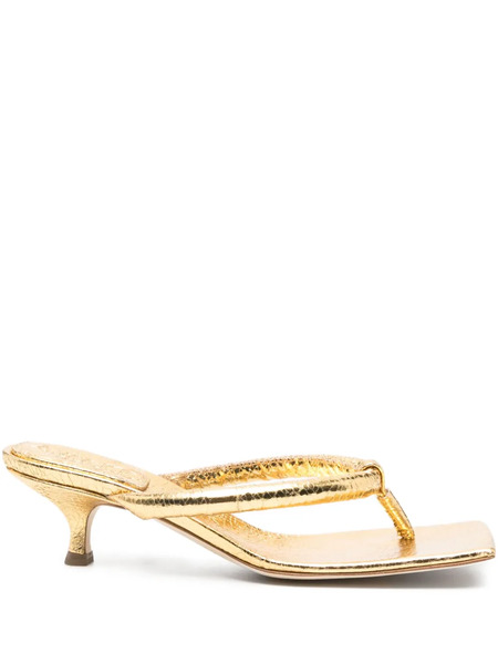  A.w.a.k.e. Mode 60mm Knotted Square-toe Sandals - Gold 