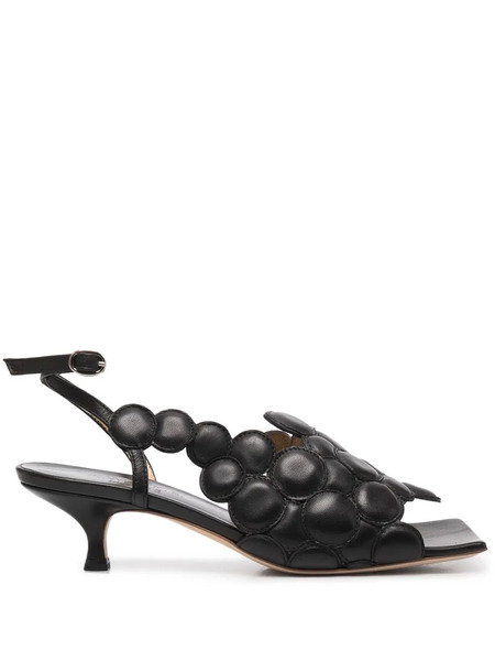  A.w.a.k.e. Mode Open-toe Leather Sandals - Black 