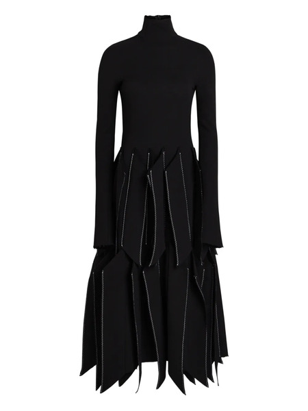  A.w.a.k.e. Mode Panel Contrast Midi Dress - Black 