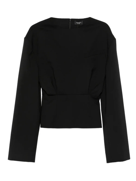  A.w.a.k.e. Mode Round-neck Top - Black 
