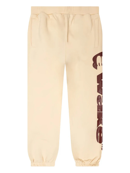  Awake Ny Apple-print Drawstring Track Pants - Neutrals 