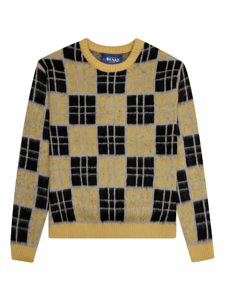  Awake Ny Checked Mohair Sweater - Yellow 