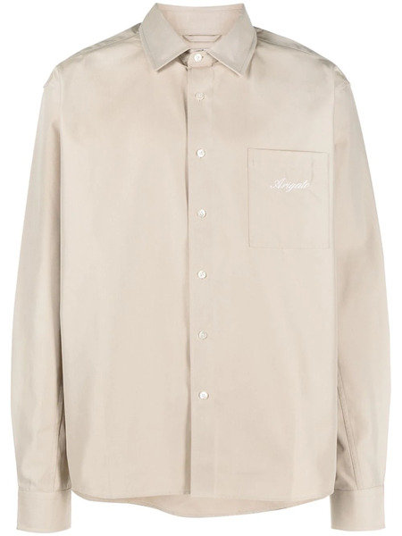  Axel Arigato Flow Logo-embroidered Shirt - Neutrals 