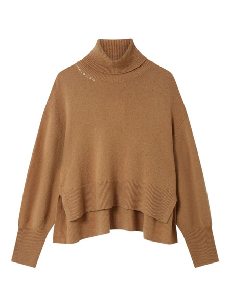  Axel Arigato Turtleneck Split-hem Sweater - Brown 