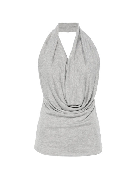  Aya Muse Draped Halterneck Top - Grey 