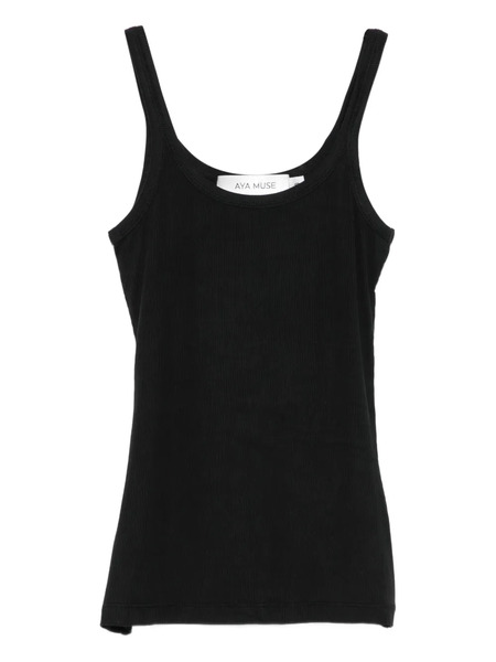  Aya Muse Fine-ribbed Tank Top - Black 
