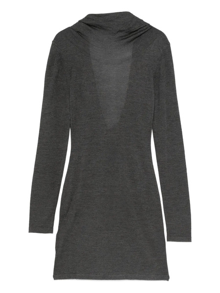 Aya Muse Long-sleeve Mini Dress - Grey 
